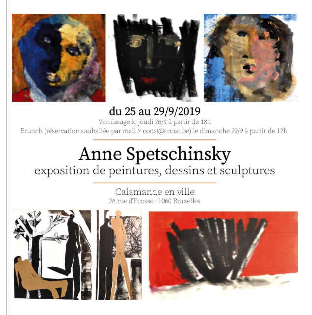 Anne Spetschinsky. Exposition de peintures, dessins et sculptures.